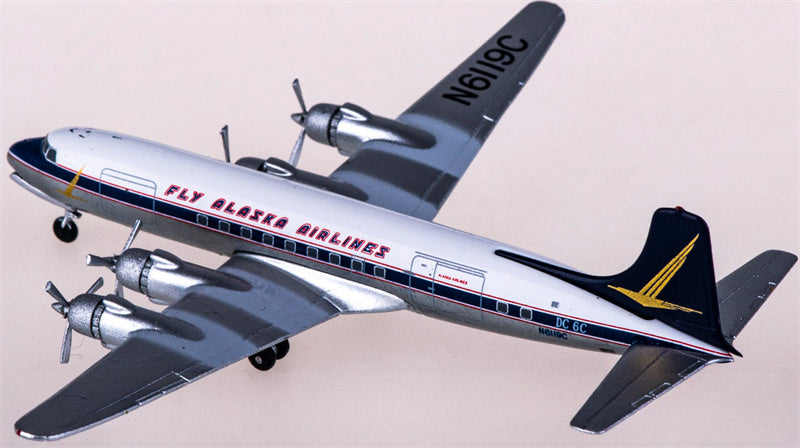 AeroClassics Alaska Airlines Douglas DC-6 N6119C 1:400 Diecast Model view 2