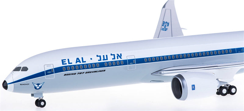 Hogan EL AL Israel Airlines Boeing 787-9 4X-EDF Retro painting 1:200 ABS Model view 4