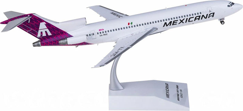 JC Wings Mexicana for Boeing 727-200 XA-MXC 1:200 Airplane Pre-built Airliner Model Display