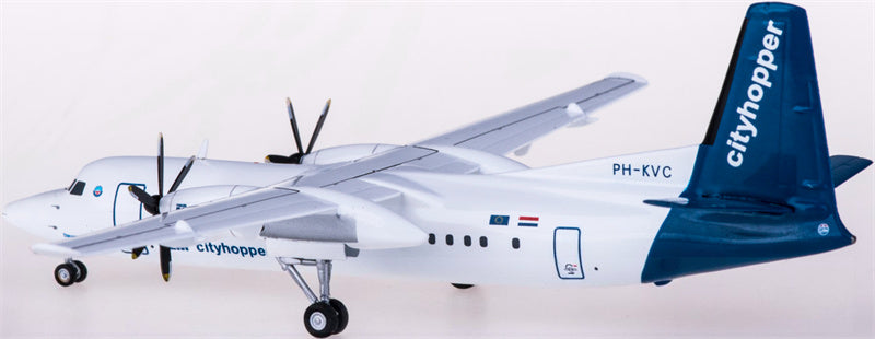 Herpa KLM for Fokker 50 PH-KVC 1:200 Airplane Pre-built  Airliner Model Display