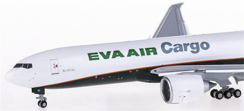 JC Wings EVA Air Cargo Boeing 777-200 B-16781 Flaps Down 1:400 Diecast Model view 4