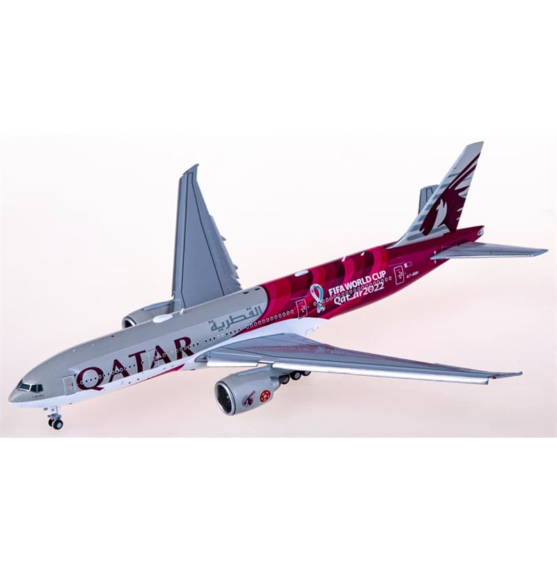 JC Wings Qatar Boeing 777-200LR A7-BBI Flaps down 1:400 Aircraft Pre-built  Airliner Model Display