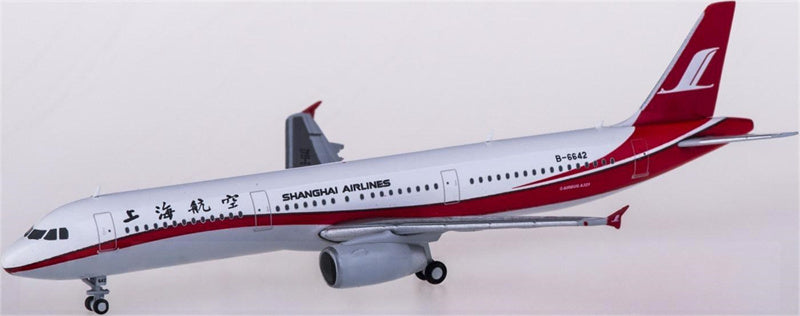 JC Wings Shanghai Airlines Airbus A321 B-6642 1:400 Diecast Model view 2