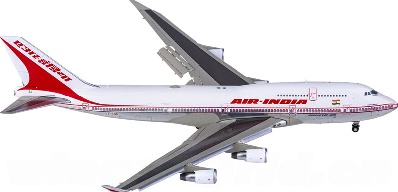 JC Wings Air India Boeing 747-400 VT-ESO Flaps Down 1:400 Diecast Model view 2
