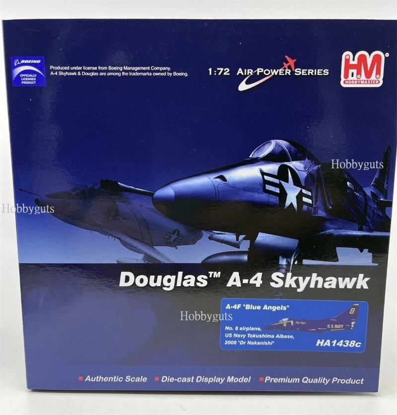 HOBBY MASTER A-4E No. 8 airplane US Navy Tokushima Aibase 2008 "Dr Nakanishi" 1/72 Aircraft Pre-built Model