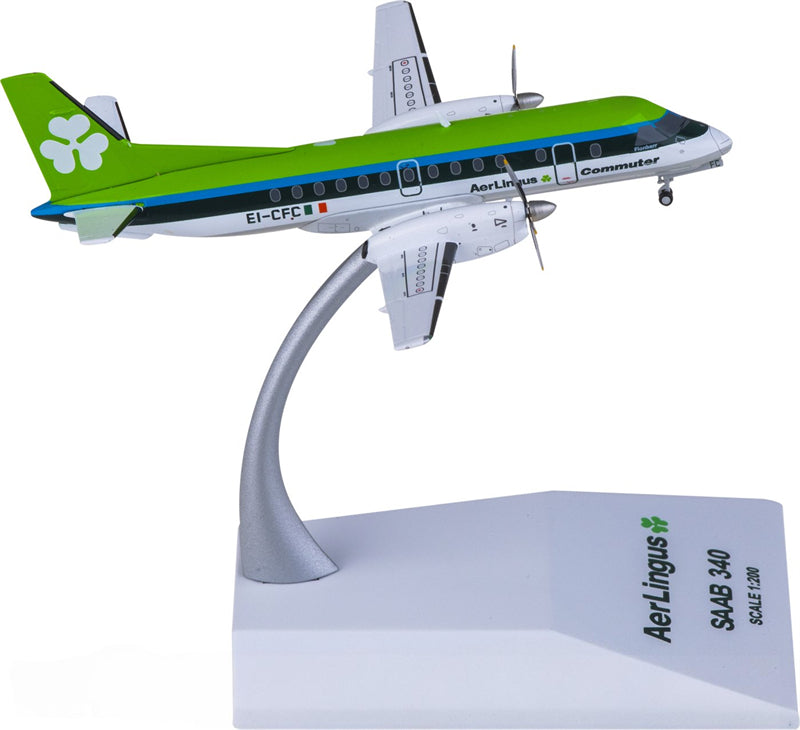 JC Wings Aer Lingus for Saab 340B EI-CFC 1:200 Airplane Pre-built Airliner Model Display