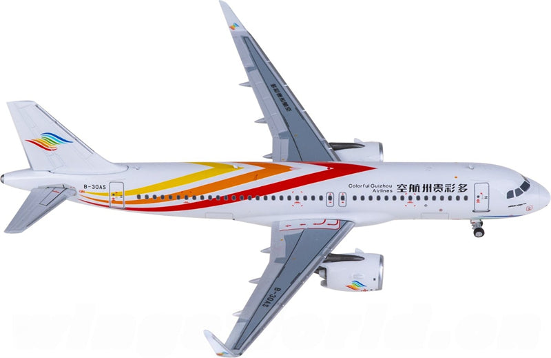 NG Models Colorful Guizhou Airlines Airbus A320neo B-30AS 1:400 Diecast Model view 2