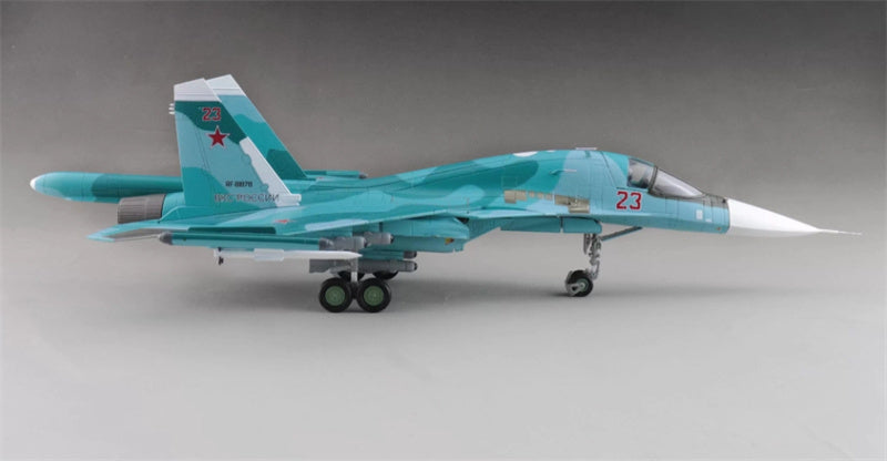 HOBBY MASTER Su-34 Fullback Fighter Bomber Red 23 Russian Air Force Ukraine March 2023 1:72 Airplane Pre-built Model