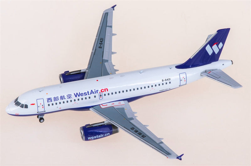 NG Models West Air Airbus A319 B-6421 1:400 Diecast Model view 2