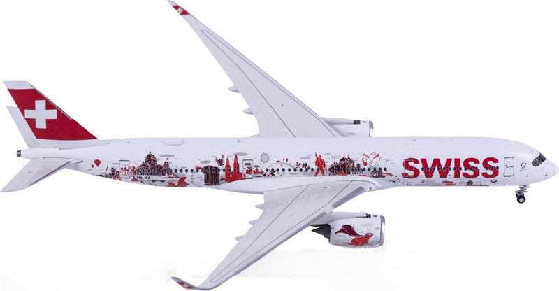 NG Models Swiss Airbus A350-900 HB-IFA 1:400 Diecast Model view 2