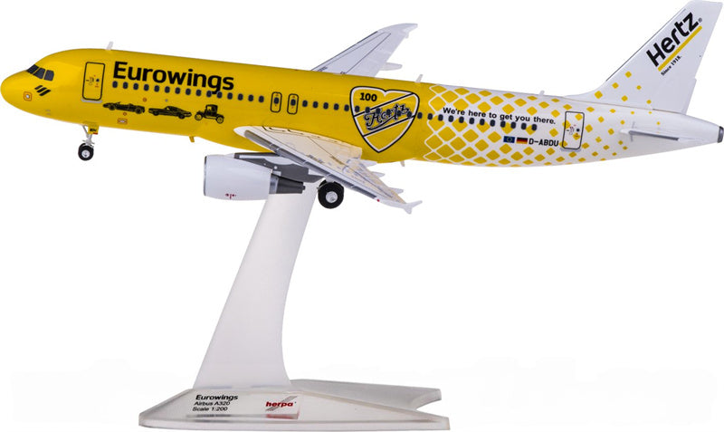 Herpa Eurowings Airbus A320 D-ABDU We're here to get you there 1:200 ABS Model view 2