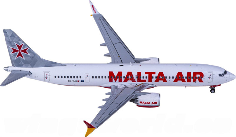 JC Wings Malta Air Boeing 737 MAX 8 9H-VUC 1:400 Diecast Model view 3