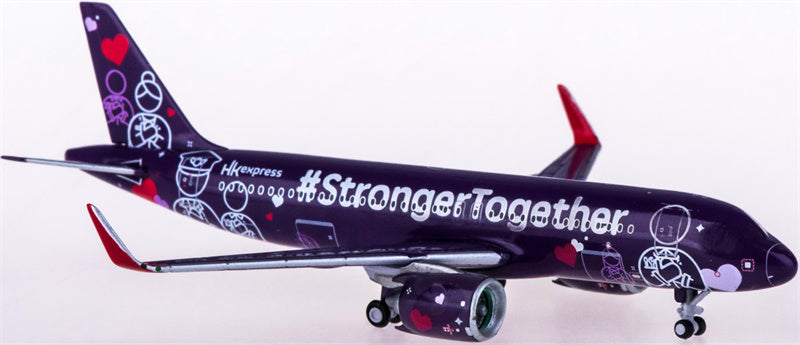 JC Wings HK Express Airbus A320neo StrongerTogether 1:400 Diecast Model view 3