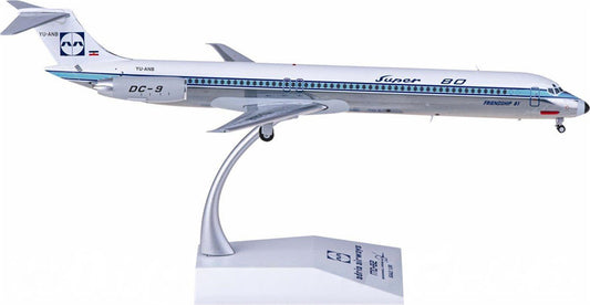 JC Wings Adria for McDonnell Douglas MD-82 YU-ANB 1:200 Airplane Pre-built  Airliner Model Display