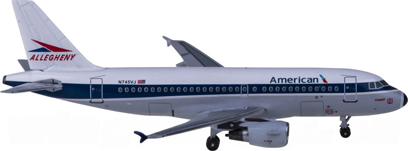 AeroClassics American Airlines for Airbus A319 N745VJ Allegheny Painting 1:400 Aircraft Pre-built  Airliner Model Display