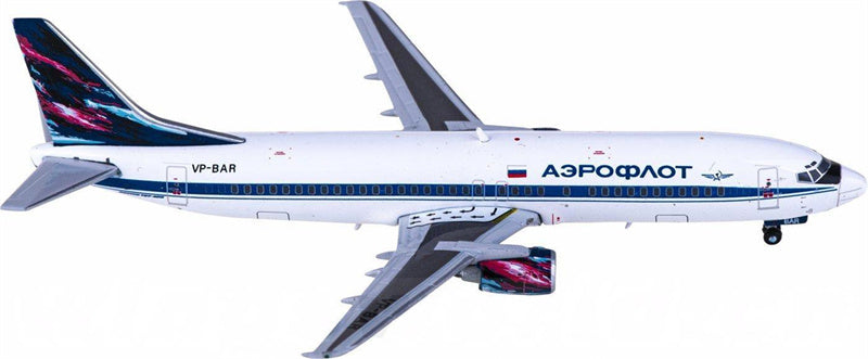 JC Wings Aeroflot Boeing 737-400 VP-BAR 1:400 Airplan Diecast Model view 3