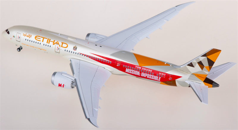 JC Wings Etihad Airways Boeing 787-9 Dreamliner A6-BLO Flaps down 1:400 Aircraft Pre-built  Airliner Model Display