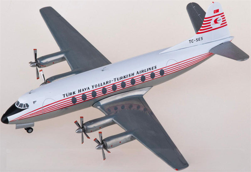 Herpa Turkish Airlines Vickers Viscount 700 TC-SES 1:200 Aircraft Pre-built  Airliner Model Display