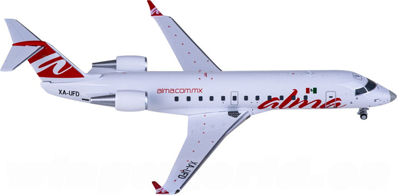 NG Models ALMA de Mexico for Bombardier CRJ200ER XA-UFD 1:200 Airplane Pre-built Airliner Model Display