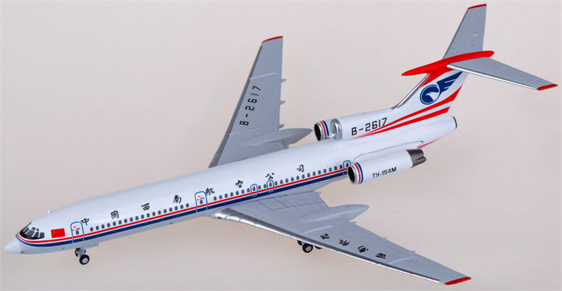 NG Models China Southwest Airlines for Tupolev TU-154M B-2617 1:400 Airplane Pre-built  Airliner Model Display