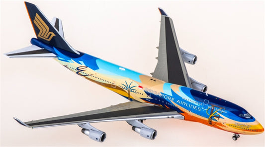 JC Wings Singapore Airlines Boeing 747-400 9V-SPK 1:400 Diecast Model view 1