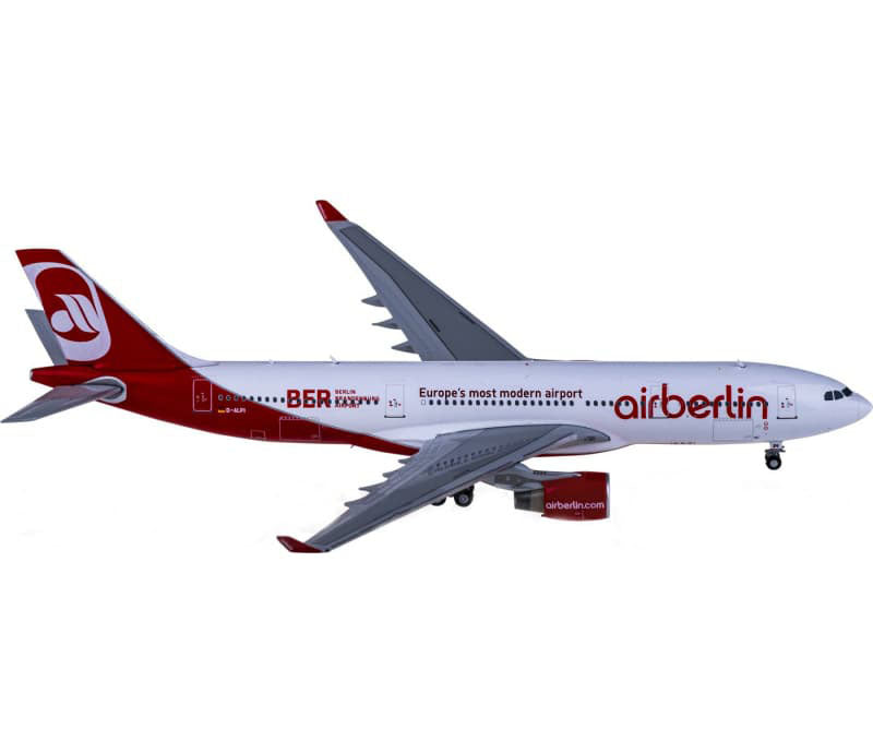 JC Wings Air Berlin Airbus A330-200 D-ALPI Berlin Brandenburg Airport 1:400 Aircraft Pre-built  Airliner Model Display