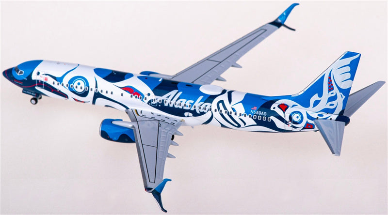 NG Models Alaska Airlines Boeing 737-800 N559AS 1:400 Diecast Model view 1