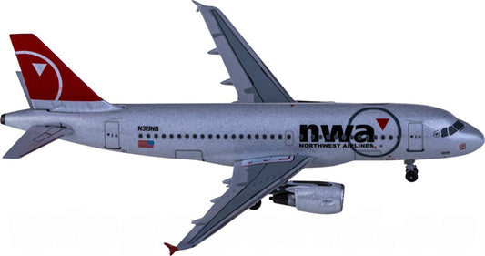 AeroClassics Northwest Airlines Airbus A319 N319NB 1:400 Diecast Model view 1