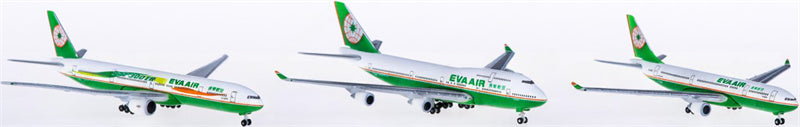 Hogan Eva Air Airbus A330-200 Boeing 747-400 777-300ER 3pcs a set 1:1000 Diecast Model view 1
