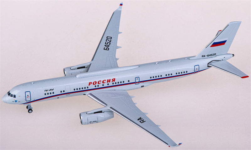 NG Models Russian Air Force for Tupolev TU-214PU RA-64520 1:400 Airplane Pre-built  Airliner Model Display
