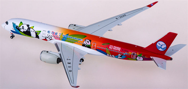 NG Models Sichuan Airlines Airbus A350-900 B-32AG 1:400 Diecast Model view 2