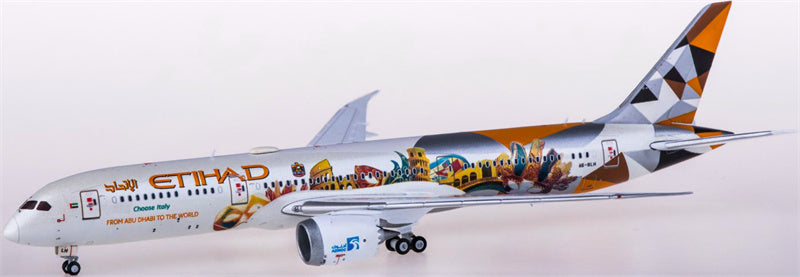 JC Wings Etihad Airways Boeing 787-9 Dreamliner A6-BLH Choose Italy Livery 1:400 Diecast Model view 1