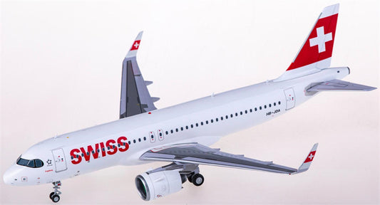 JC Wings Swiss Airbus A320neo HB-JDA 1:200 Diecast Model view 1