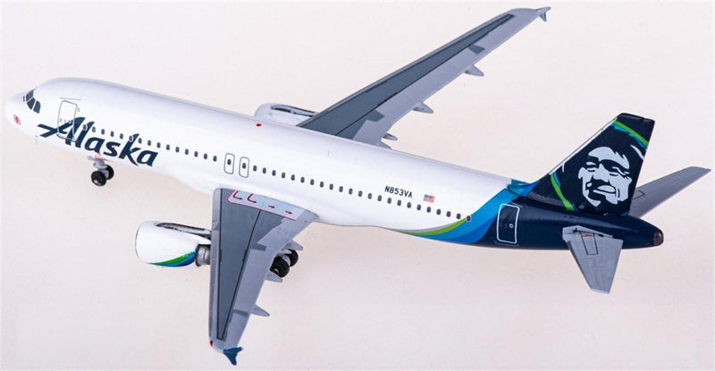 AeroClassics Alaska Airlines Airbus A320 N853VA 1:400 Diecast Model view 4