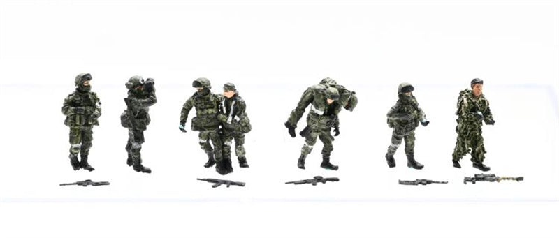 3R Russian Patrol Group Russian  8members Group 1:72 Figure Pre-built Model