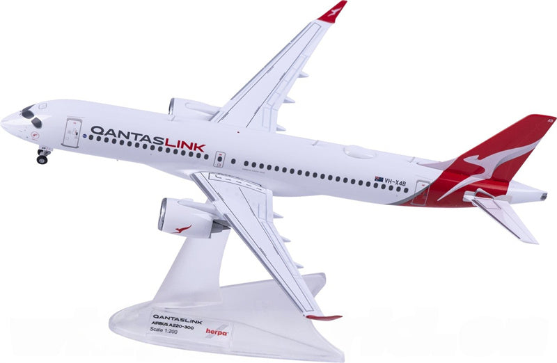 Herpa 1:200 Qantas Airways Airbus A220-300 VH-X4B  Diecast Model