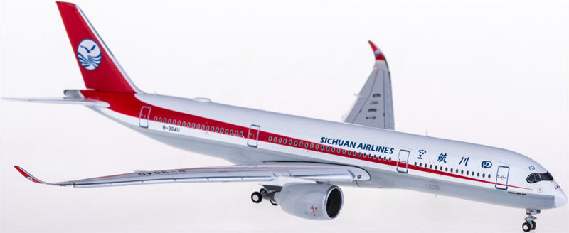 JC Wings Sichuan Airlines Airbus A350-900XWB B-304U Flaps Down 1:400 Diecast Model view 4