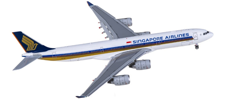 Hxmodels Singapore Airlines for Airbus A340-500 9V-SGE flaps down 1:400 Aircraft Pre-built  Airliner Model Display