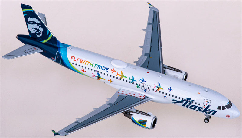 NG Models Alaska Airlines Airbus A320 N854VA 1:400 Diecast Model view 4