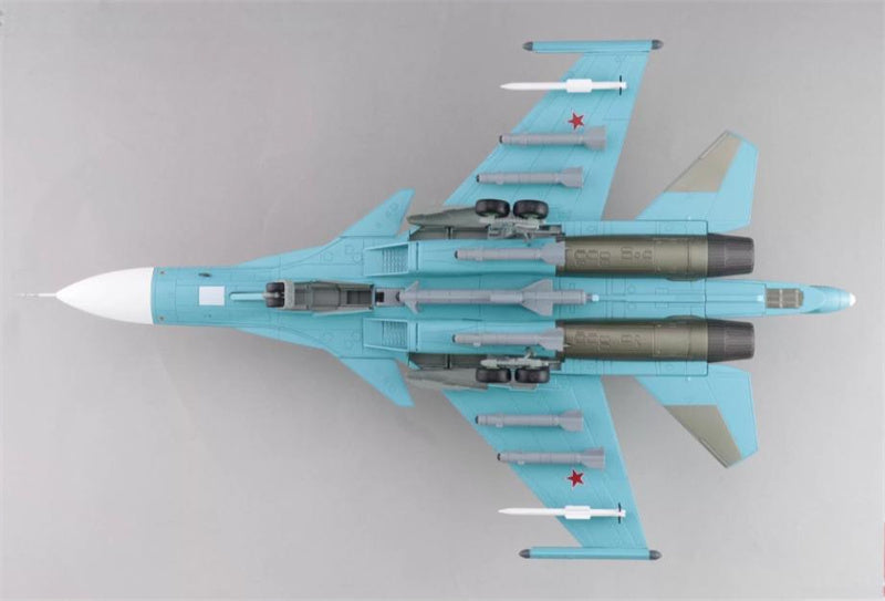 HOBBY MASTER Su-34 Fullback Fighter Bomber Red 23 Russian Air Force Ukraine March 2023 1:72 Airplane Pre-built Model