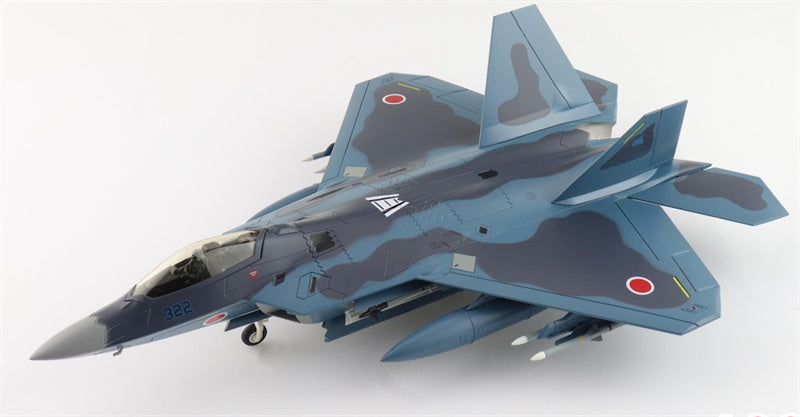 HOBBY MASTER Lockheed F-22 Raptor Sea Camouflage 37-8322 3rd Sq Japan JASDF (pseudo scheme) (with 8 x AAM-3 under the wings) 1:72 Aircraft Pre-built Model