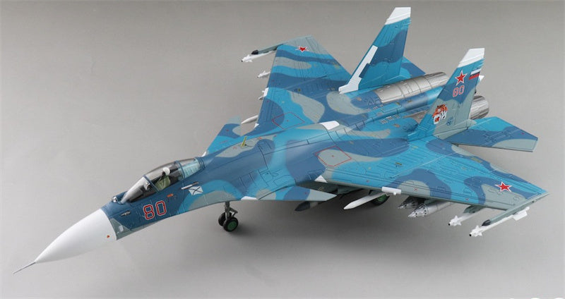 HOBBY MASTER Su33 Flanker D Bort 80 2nd Aviation Squadron 279th shipborne Fighter Aviation Regiment Russian Navy 2005 1:72 Aircraft Pre-built Model