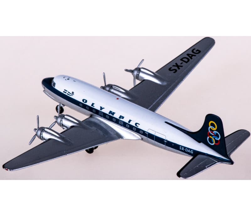 AeroClassics Olympic Air Douglas DC-4 SX-DAG 1:400 Aircraft Pre-built  Airliner Model Display