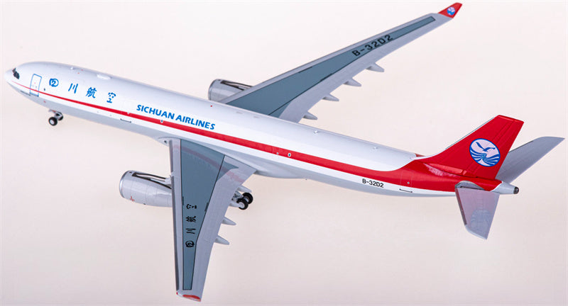 NG Models Sichuan Airlines Airbus A330-300P2F B-32D2 1:400 Diecast Model view 2