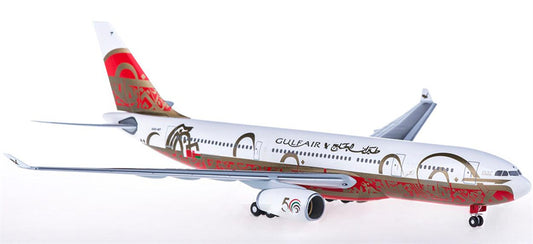 Hogan Gulf Air Airbus A330-200 A4O-KF 50th Anniversary 1:200 ABS Model view 1