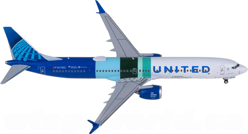 NG Models United Airlines Boeing 737 MAX 10 N27602 1:400 Diecast Model view 3