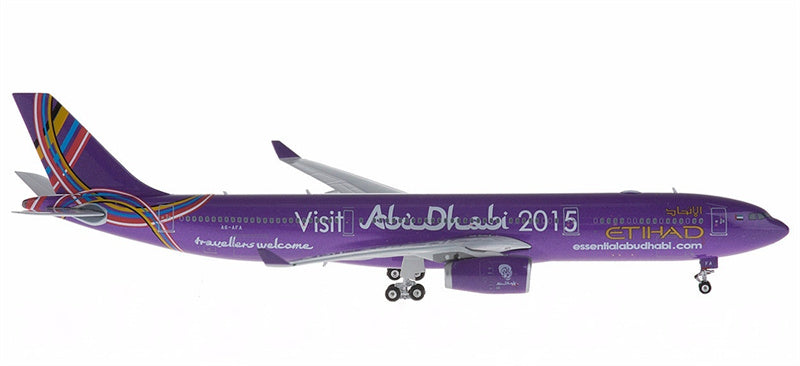 Phoenix Etihad Airways for Airbus A330-300 A6-AFA Visit Abu Dhabi 2015 1:400 Airplane Pre-built  Airliner Model Display