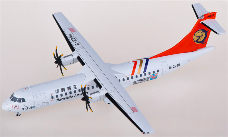 JC Wings TransAsia Airways for ATR-72-500 B-22811 1:200 Airplane Pre-built  Airliner Model Display