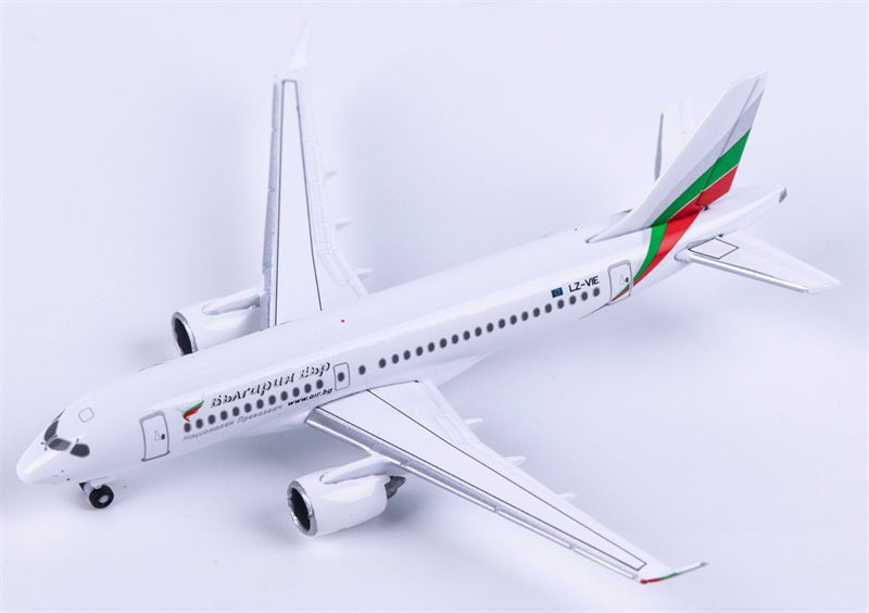 Herpa 1:500 Bulgaria Air Airbus A220-100 LZ-VIE  Diecast Model