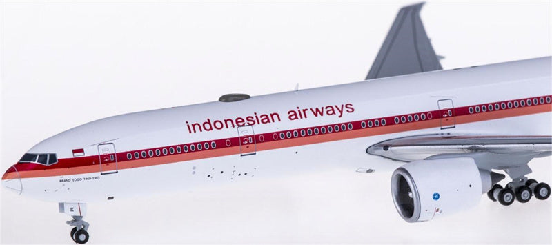 JC Wings Garuda Indonesia Boeing 777-300ER PK-GIK Retro color 1:400 Diecast Model view 2